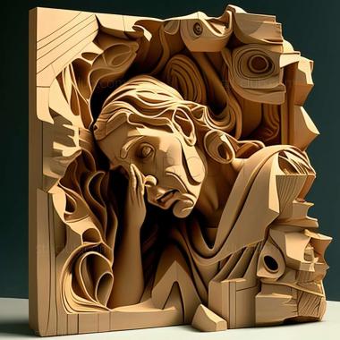 3D мадэль Американский художник Томас Хилл. (STL)